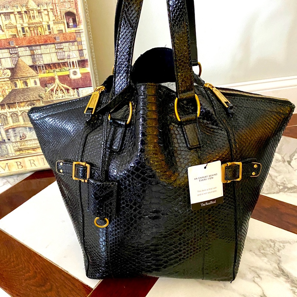 Stunning YSL black leather bag